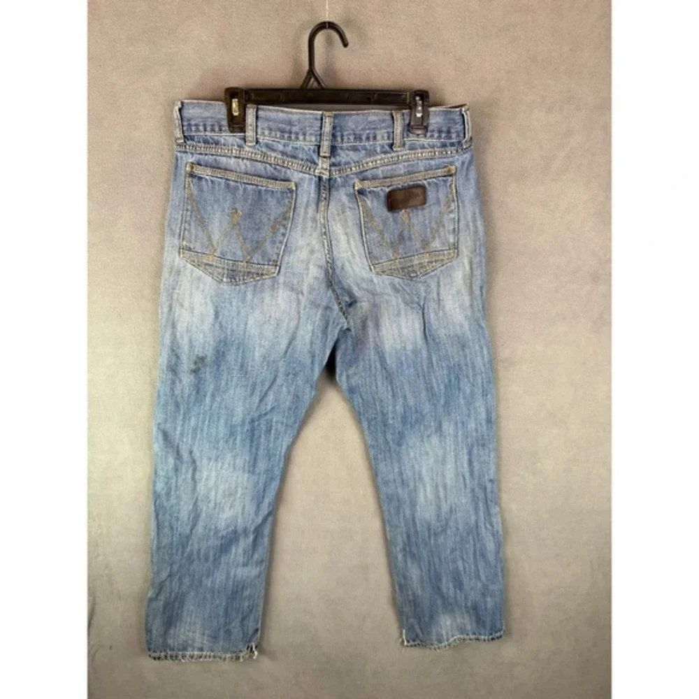 Wrangler Retro Relaxed‎ Boot Jeans Mens 34x31 (TAG 35X32) Western Cowboy STAINS